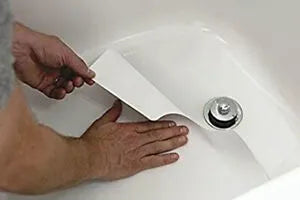 16 x 43 Self-Adhesive Bath Mat with Drain Wrap